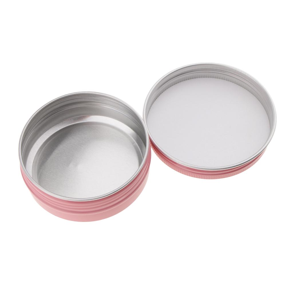10 X 60ml Mỹ Phẩm Nhôm Tròn Kem Rỗng Lip Balm Hộp đựng Lọ Tin