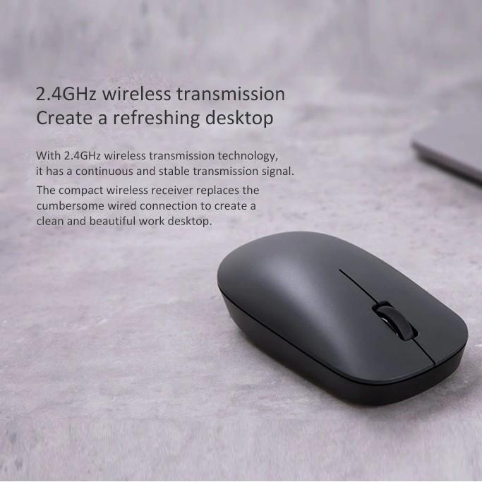 Chuột Máy Tính Không Dây Xiaomi 1000DPI Nhỏ Gọn Dành Cho Chơi Game/ Văn Phòng Hàng nhập khẩu