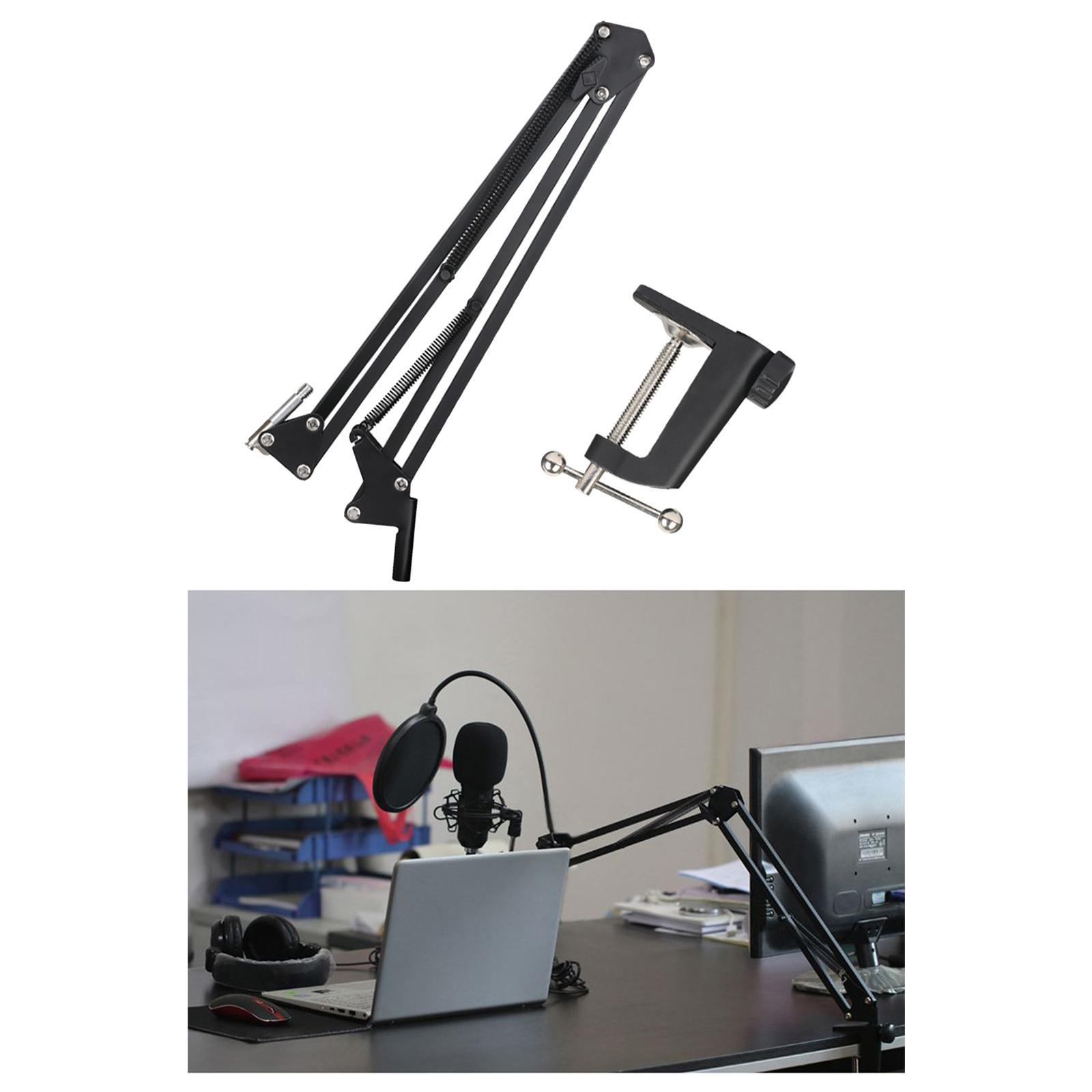 Microphone Arm Stand, Heavy Duty Mic Arm Microphone Stand Scissor Boom Stands