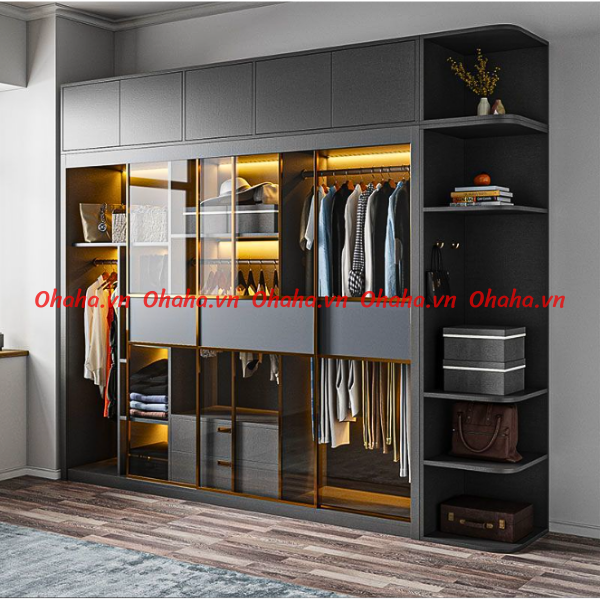 TỦ QUẦN ÁO CÁNH KÍNH OHAHA - TCK002