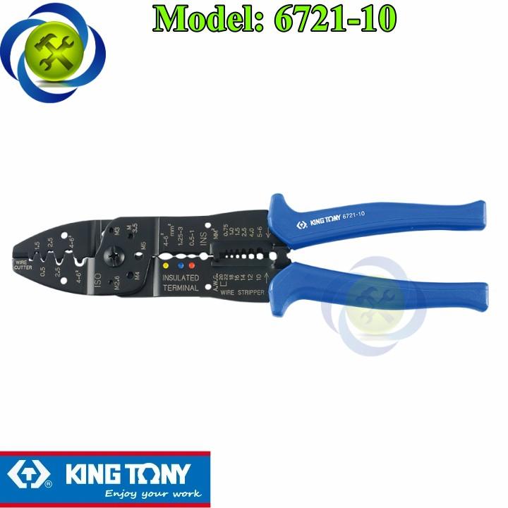 Kìm tuốt dây điện Kingtony 6721-10 tuốt , cắt , bấm cos