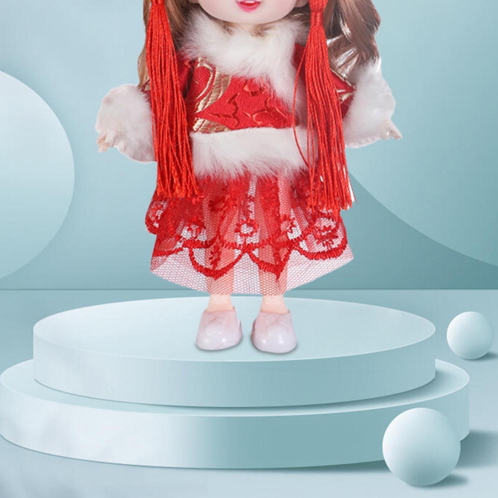 Handmade Doll Clothes Set Doll Dress Daily Wear Clothing for 17cm Doll Ob11 Doll Accessory Costume