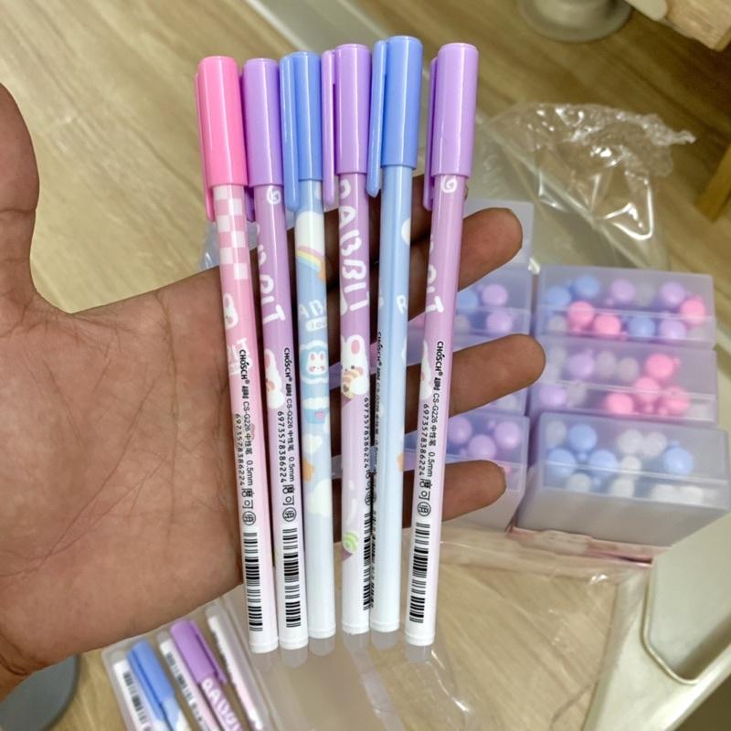 Hộp 12 Cây Bút Xoá Được 0.5mm Mực xanh, tím