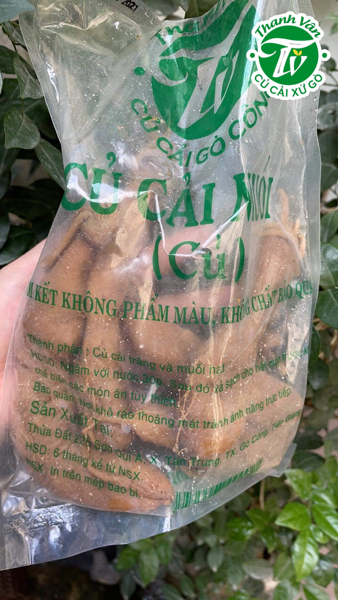 Củ cải trắng muối củ (xá bấu) Thanh Vân xứ Gò - 500gr