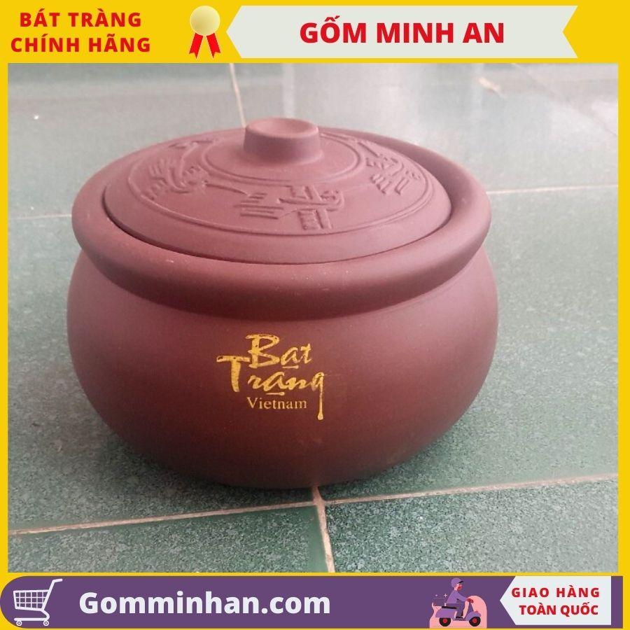 Nồi Đất Niêu Đất Kho Cá Gốm Sứ Bát Tràng- Gốm Minh An (23cm)