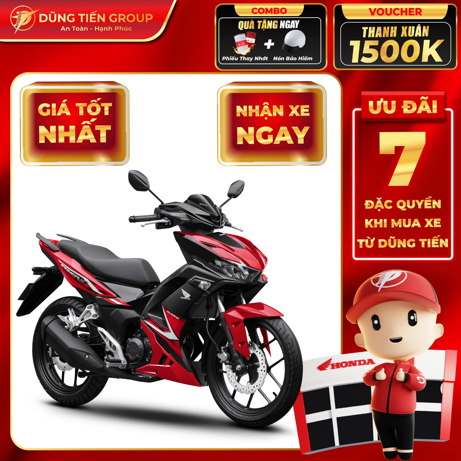 Xe Máy Honda Winner X 2024 Phiên Bản Tiêu Chuẩn