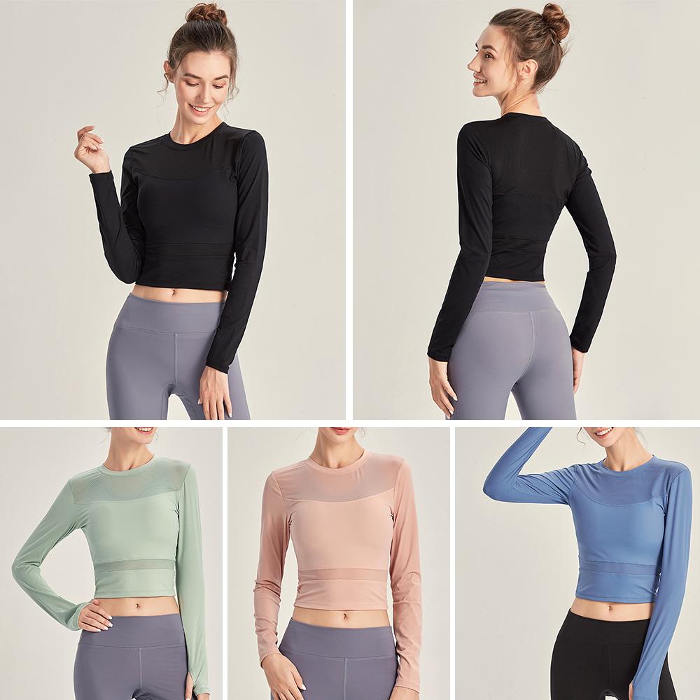 Áo thể thao tay dài tập xỏ ngón cho nữ tập Yoga