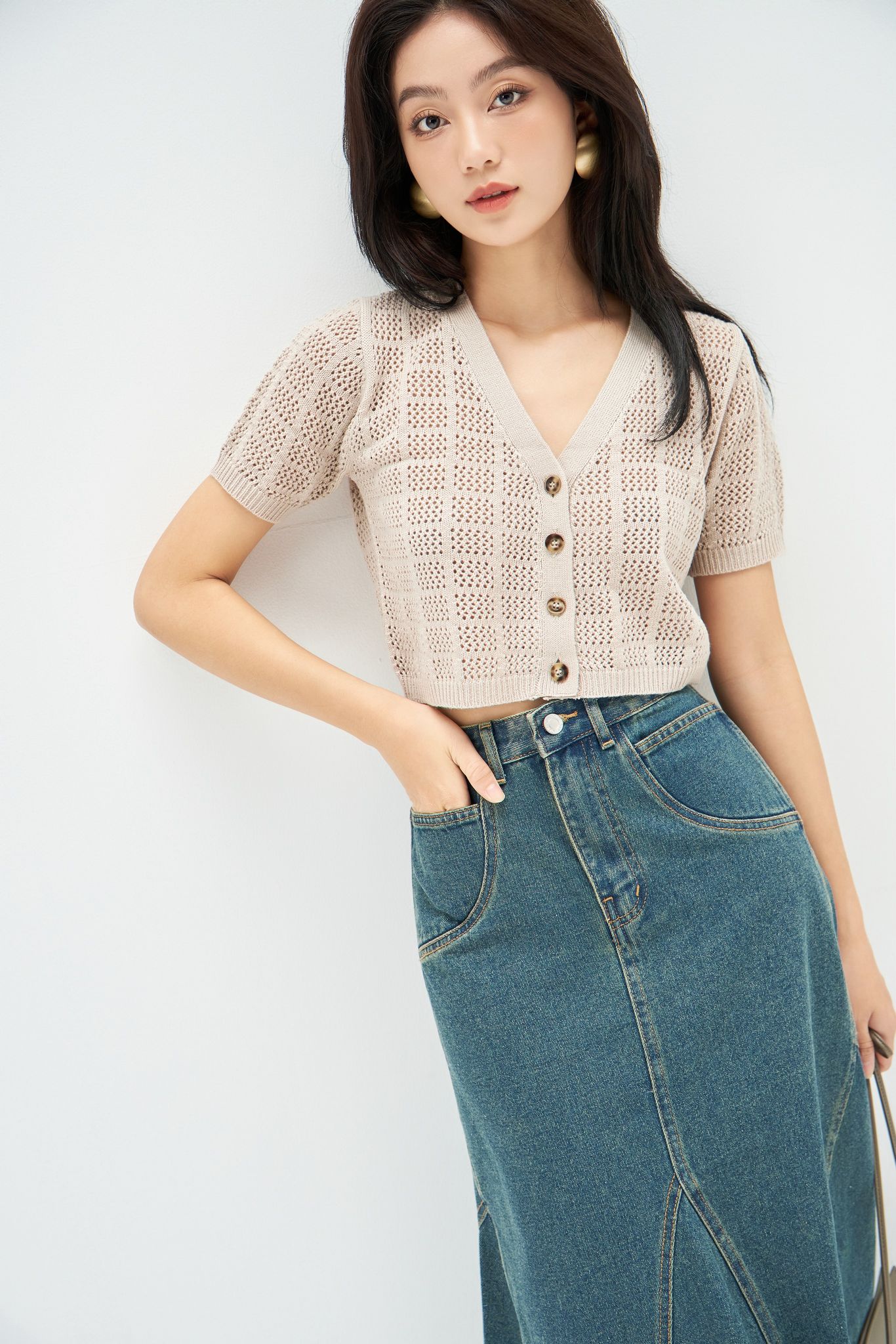 OLV - Áo Estelle Knit Cropped Top