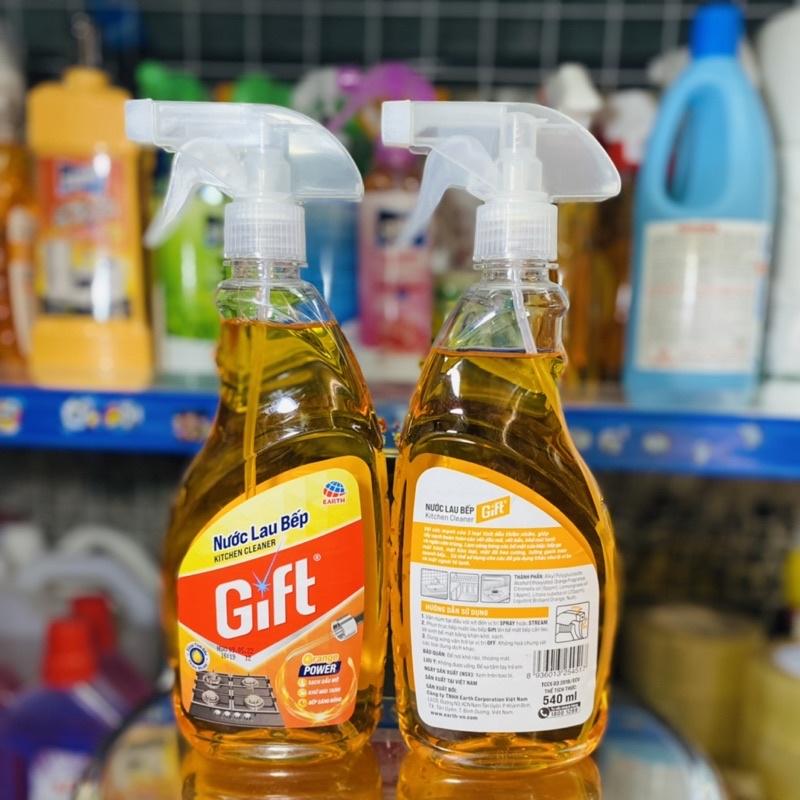 Nước Lau Bếp Gift 540ml Kitchen Cleaner Orange Power Thơm Mát