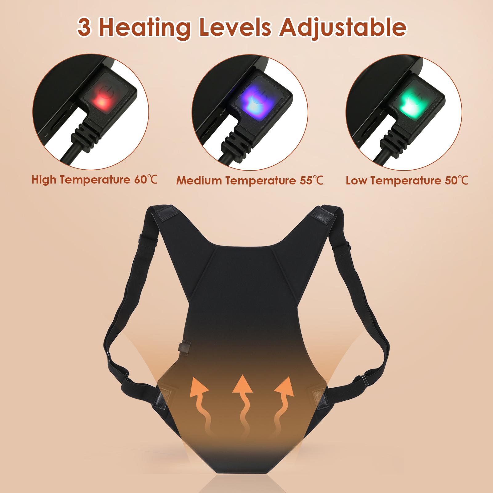 Miếng Đệm Sưởi Ấm Áo Vest Unisex Sưởi Ấm Bằng Nhiệt Sạc Usb