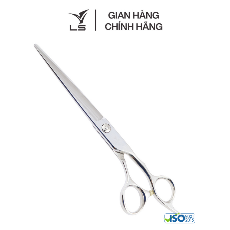 Kéo cắt tóc LS lưỡi thẳng quai offset vênh đỡ ngón cố định CB13/7.0