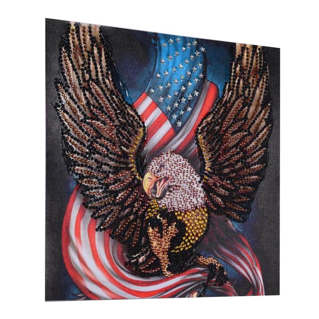 DIY 5D Eagle Diamond Painting Embroidery Special Shaped Home Decor 30x30cm