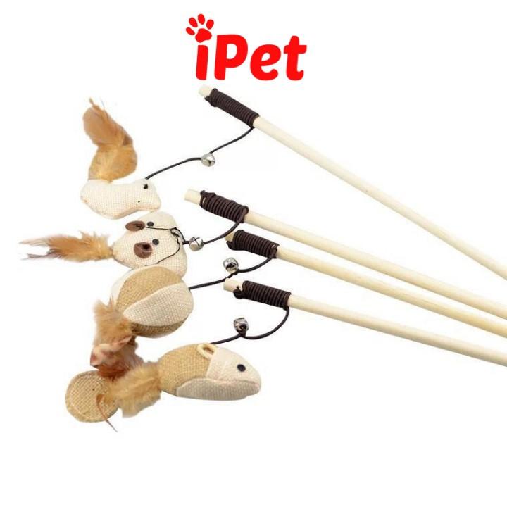 Đồ Chơi Cần Câu Gỗ Cho Thú Cưng Chó Mèo