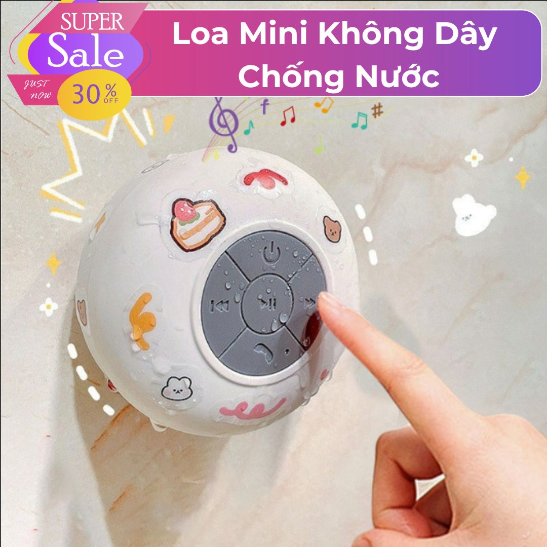 Loa Bluetooth Mini Không Dây , Loa Nhà Tắm Chống Thấm Nước Nhỏ Gọn Tiện Dụng - Gắn Ở Bất Cứ Đâu