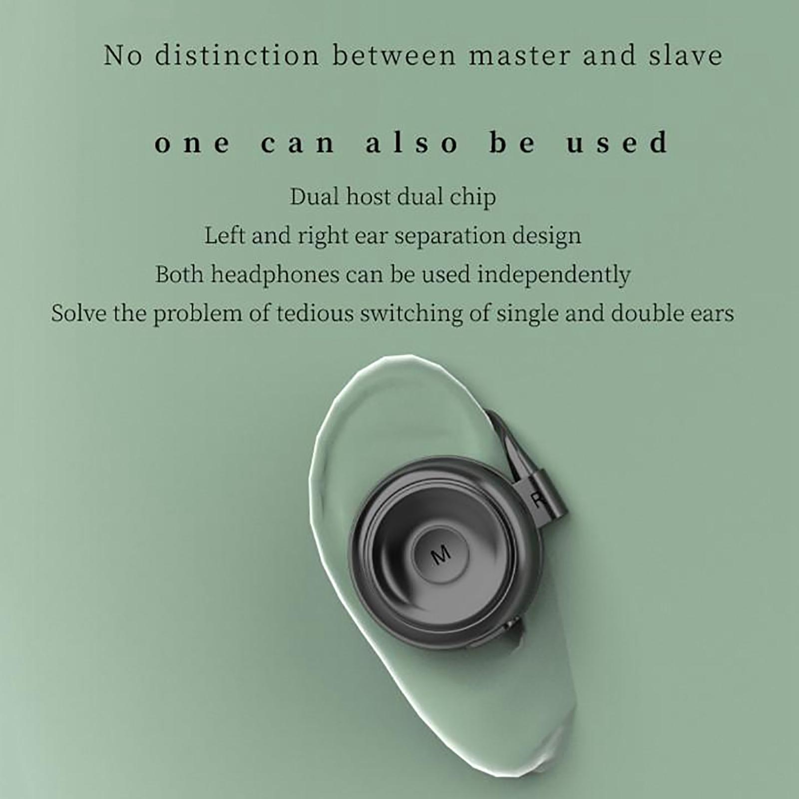 Bluetooth 5.2 Ear Clip EDR Low Latency with Mic Noise Cancelling