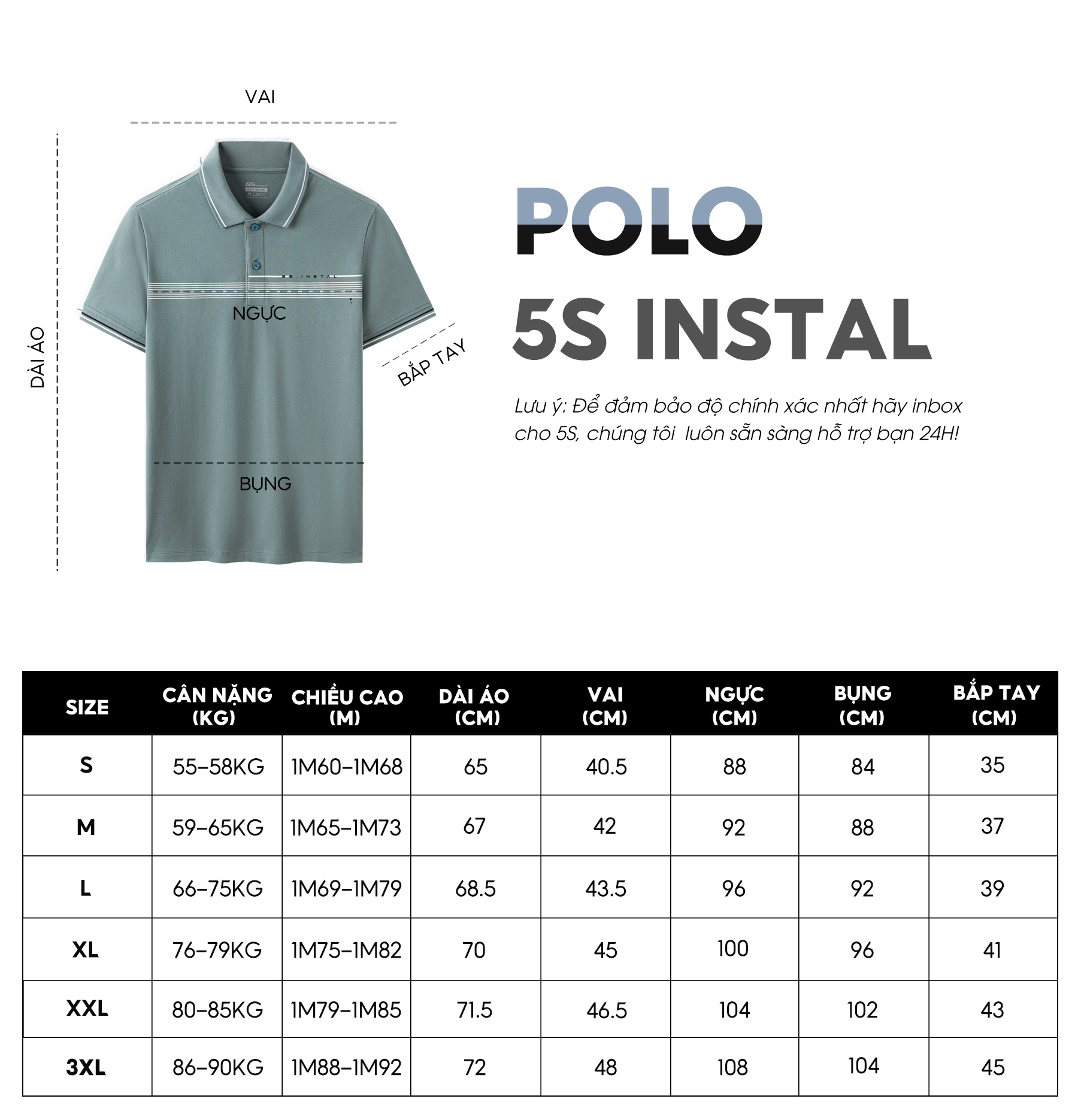 Áo Polo Nam  5S INSTAL, Chất Liệu Cotton USA Mềm Mịn, Co Giãn, Thấm Hút, Dễ Chịu, Thiết Kế In Trẻ Trung (APC23037)