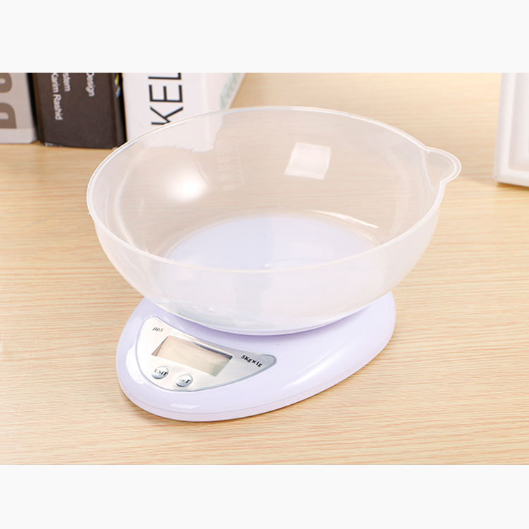 Cân Điện Tử Nhà Bếp Mini Electronic Kitchen Scale Cân Thực Phẩm 5Kg – 1G Kèm Pin (Có Khay)