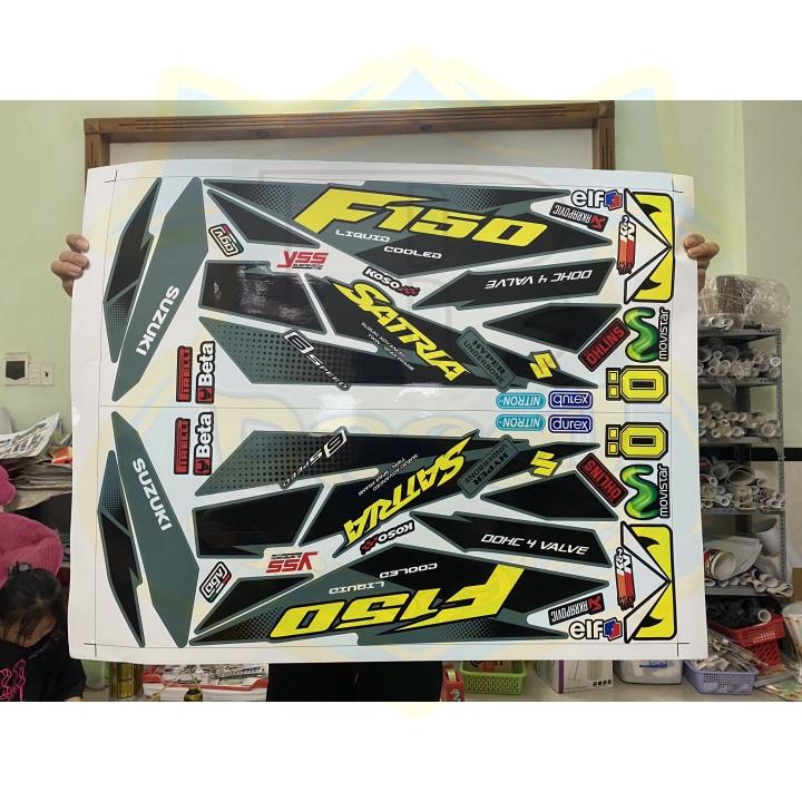 Tem xe Satria fi xám xi măng