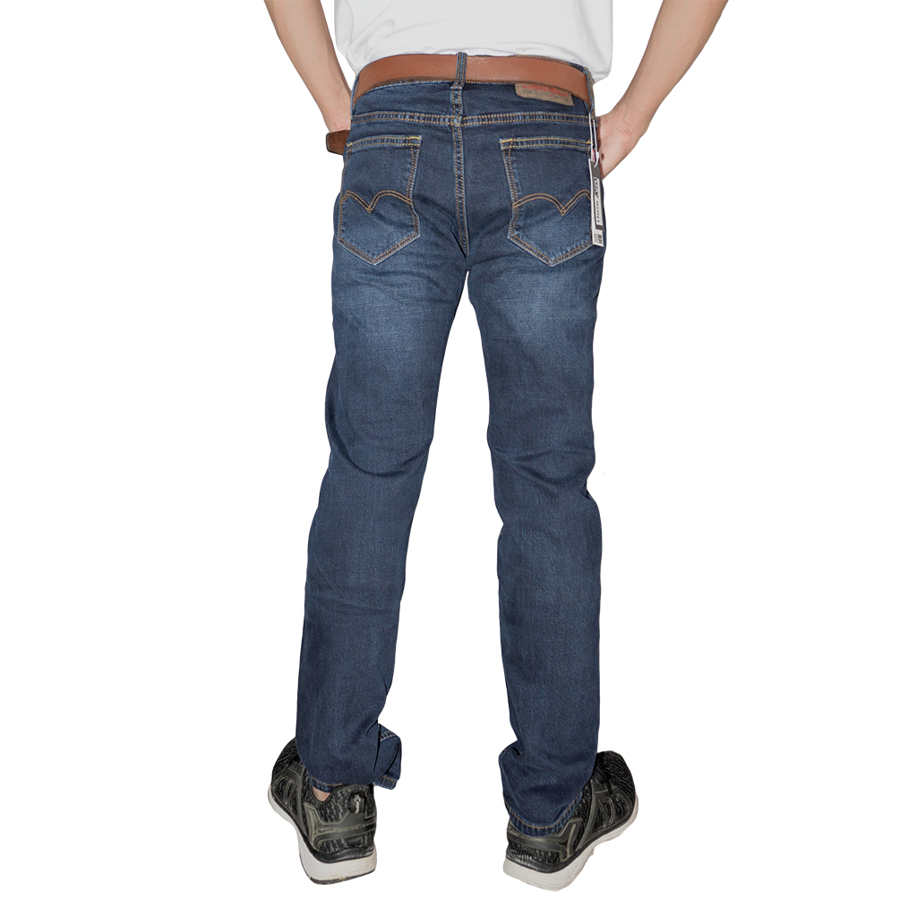 QUẦN JEANS NAM XANH WASH VỚI CHẤT VẢI JEANS CO GIÃN THOẢI MÁI