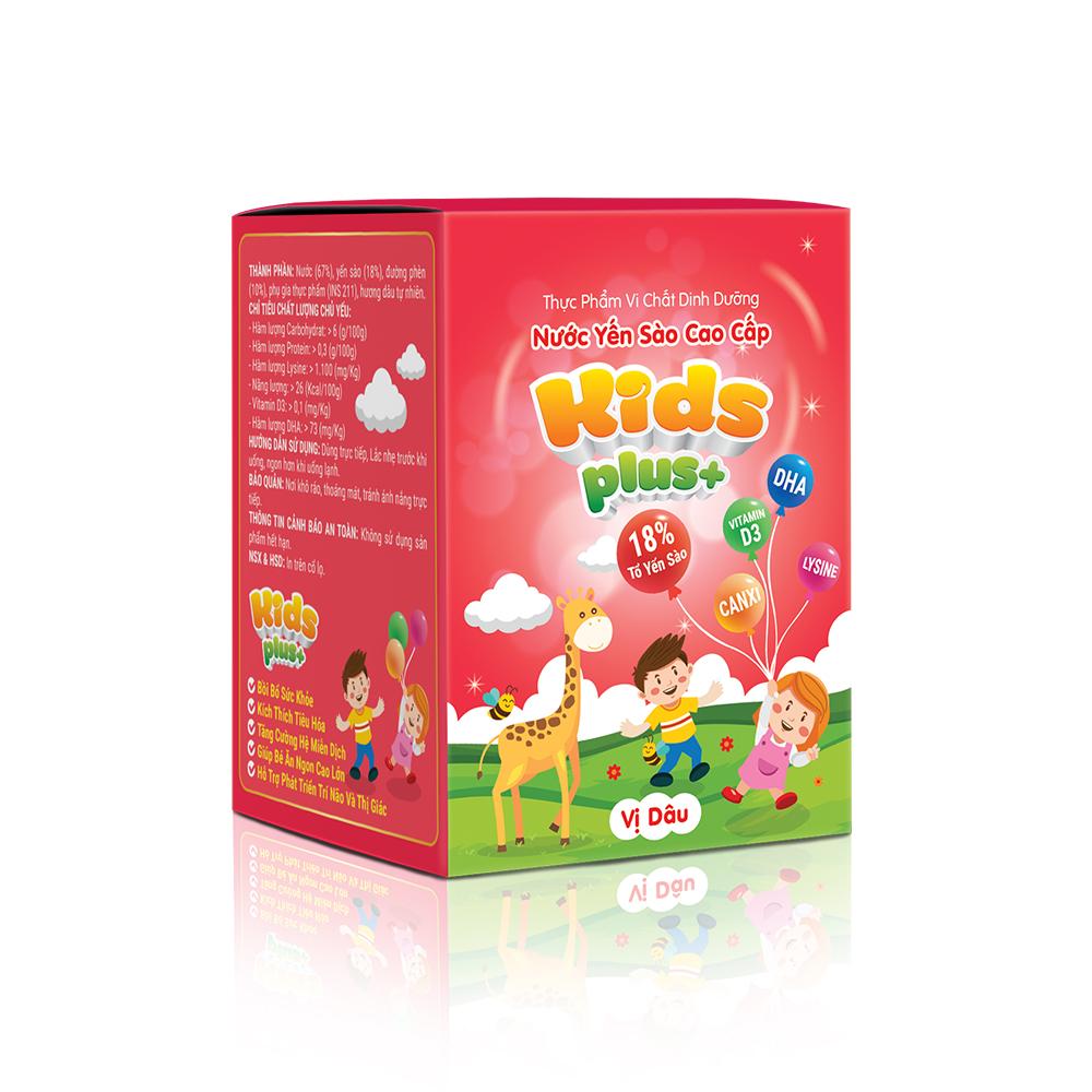 Nước Yến Sào Kid's Plus 18% Yến Thiên Nhiên Thương Hiệu Saconest lọ 70ml - Vị Dâu