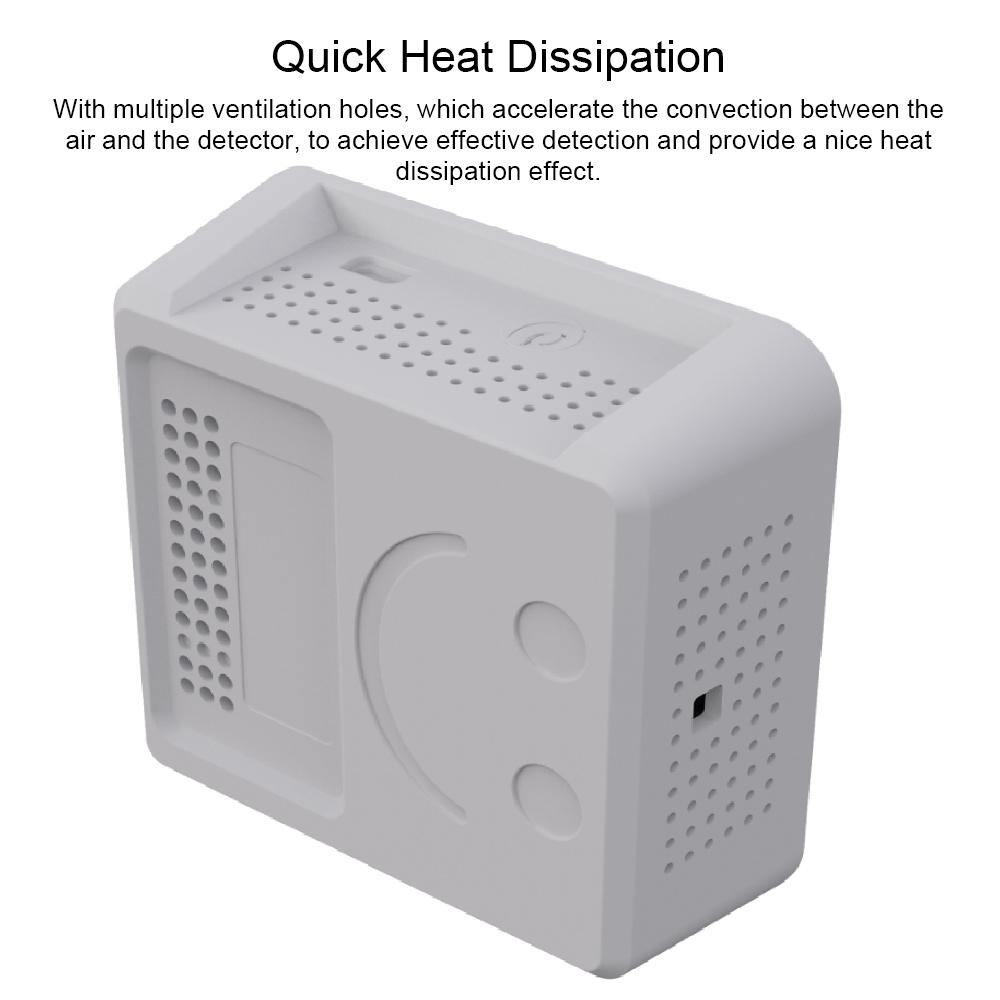 9 in 1 Air Quality Monitor CO2 Meter Carbon Dioxide Detector CO2 CO TVOC HCHO PM2.5 PM1.0 PM10 Temperature Humidity Detection with Alarm Function for Home Office Car