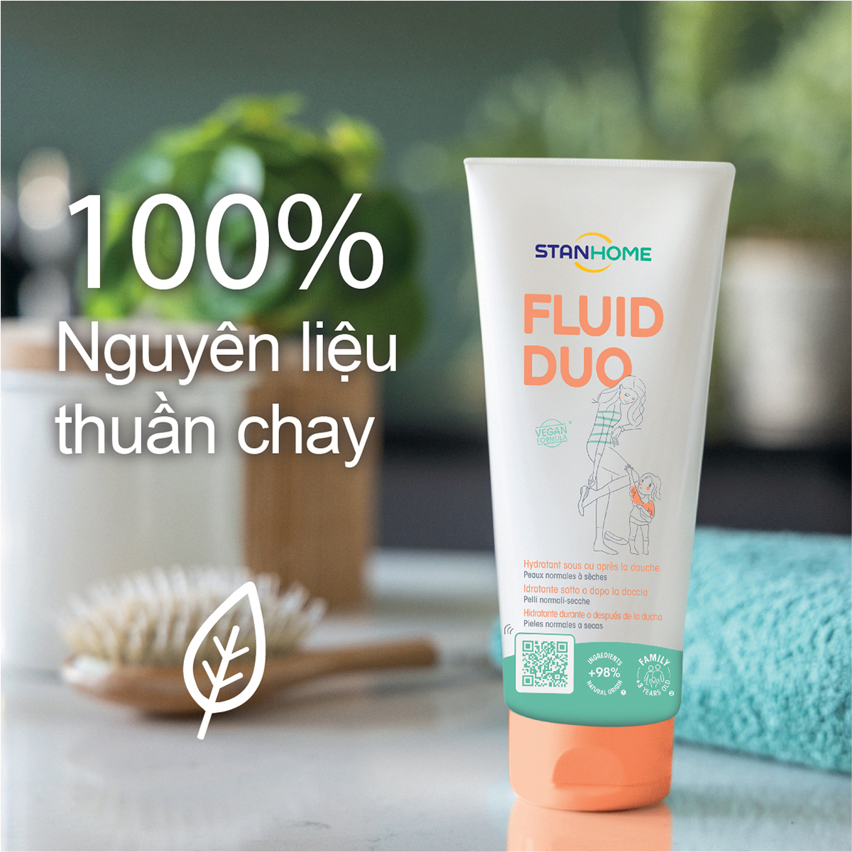 Kem dưỡng ẩm cho da khô, da nhạy cảm Stanhome FLuid Duo 250ml/tuýp