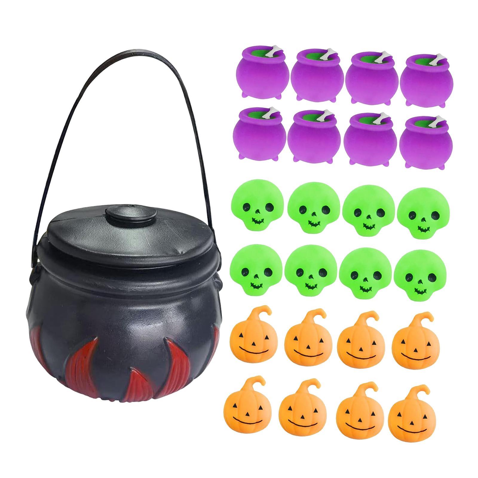 24Pcs Halloween  Toys in A Pot Sensory Toys for Family Birthday Gifts