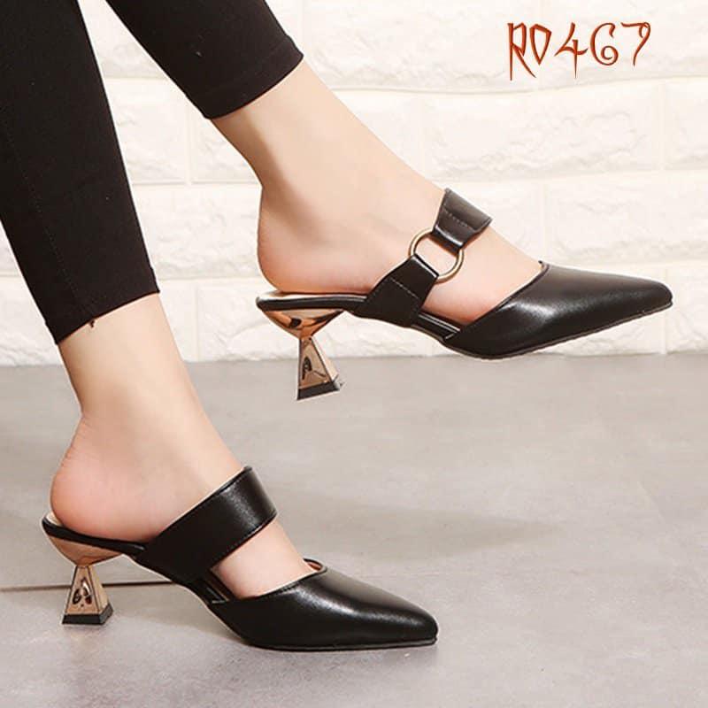 Giày cao gót nữ đẹp đế vuông 5 phân hàng hiệu rosata màu nâu ro467 - HÀNG VIỆT NAM CHẤT LƯỢNG QUỐC TẾ