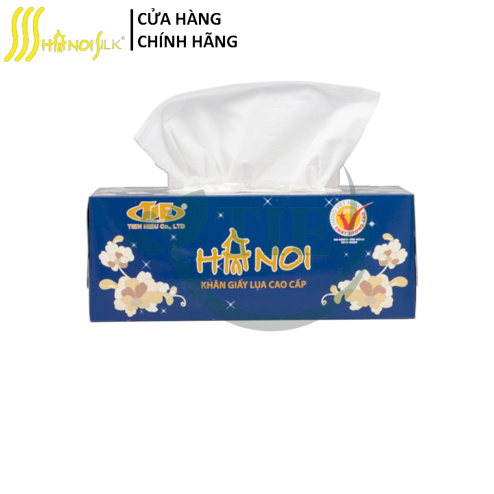 Hộp Giấy Tissue Hà Nội Silk 3 lớp 150 tờ (TẶNG 20% giấy)