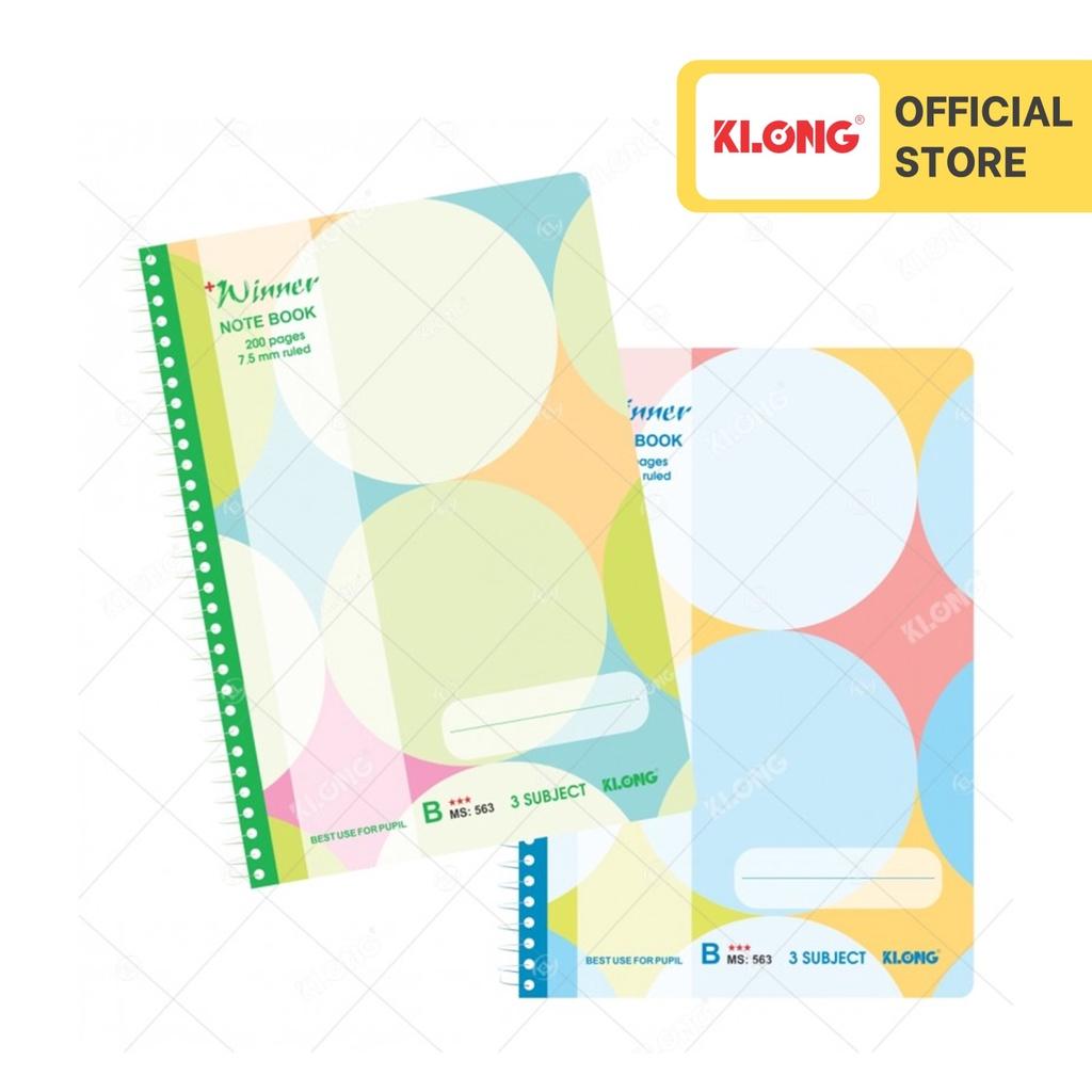 Vở kẻ ngang lò xo đơn Winner KLONG B5 200 trang 58/92; MS: 563