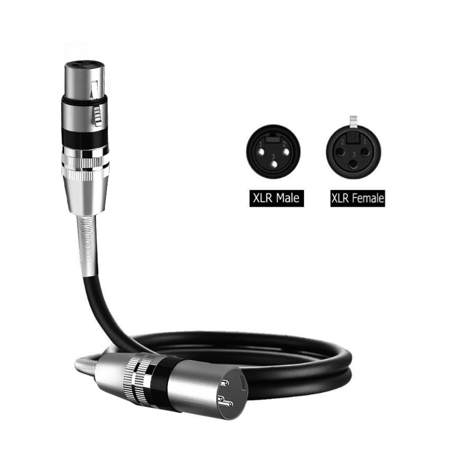 XLR Male to Female 3Pin Audio Cable Splitter Cable Audio Connector Mic Cable Male to Female  Audio Adaptor XLR Microphone Cable Premium