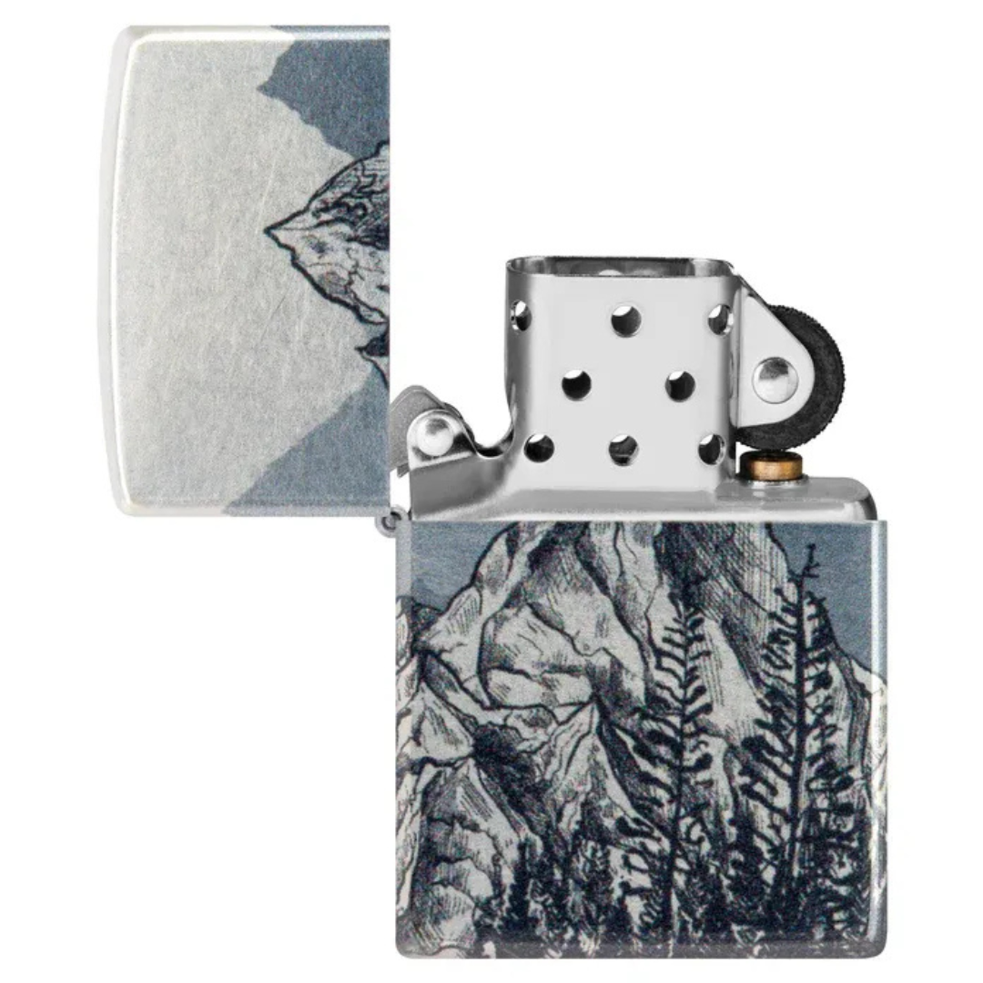 Zippo Mountain Design Chính Hãng – Bật Lửa Họa Tiết Núi Cao Cấp