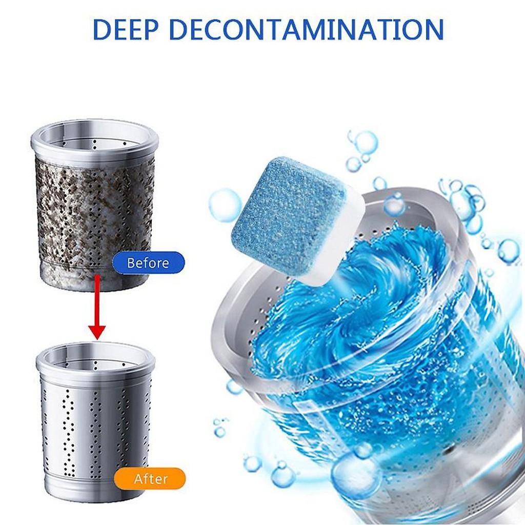 Viên tẩy lồng máy giặt khử sạch cặn bã bẩn và vệ sinh máy giặt diệt khuẩn và khử mùi lồng máy đa năng