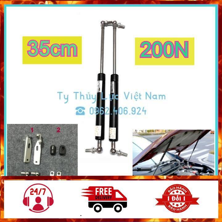 Ty Thủy Lực, Ty Chống, Ben Hơi Nâng Hạ Capo, Cốp Sau Ô Tô 200N-20kg Dài 35cm