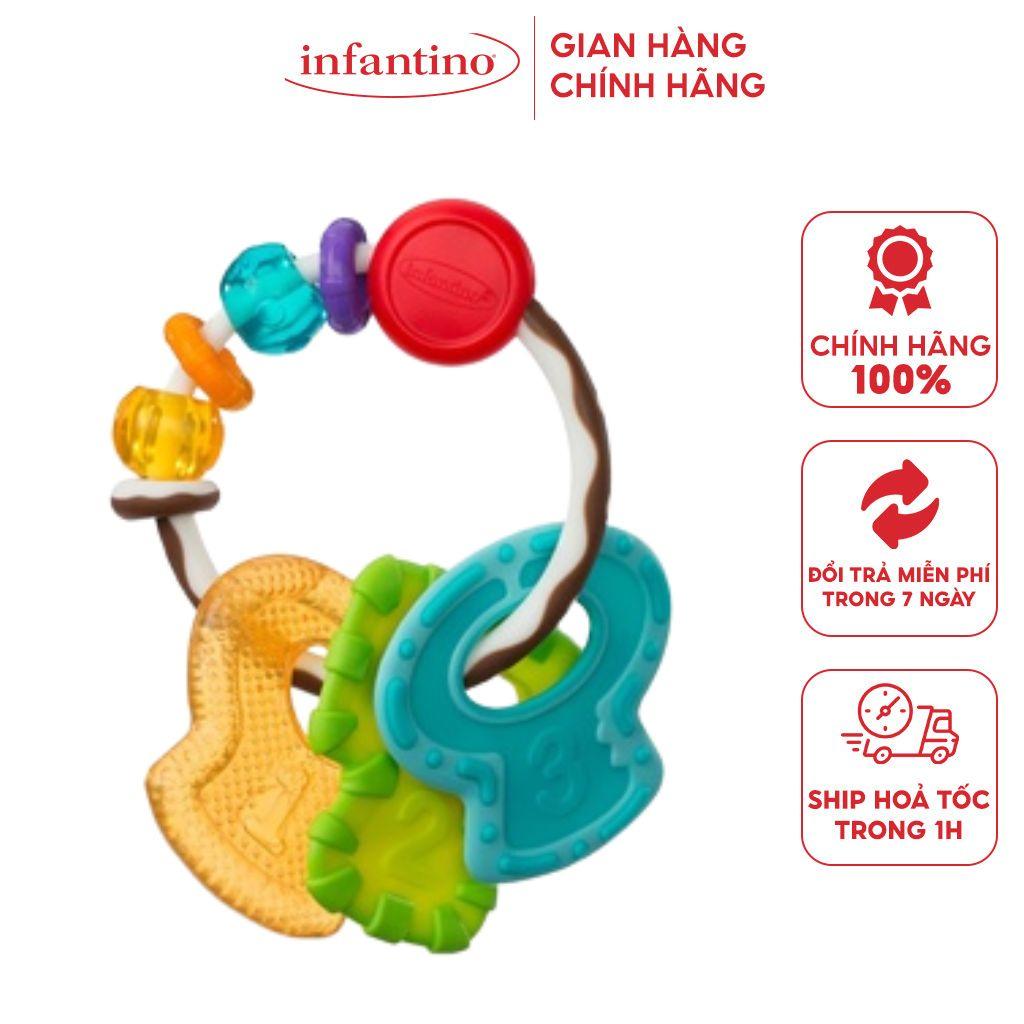 Gặm Nướu Hình Chùm Chìa Khoá INFANTINO Cool &amp; Chew Teether Keys Dành Cho Bé Trong Thời Kỳ Mọc Răng Bằng Nhựa ABC Cao Cấp