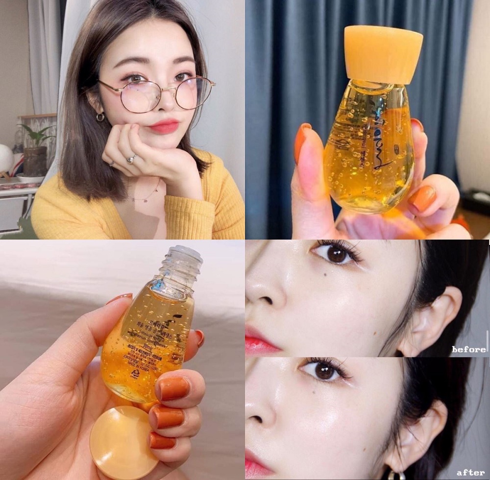 Sét 2 Chai Tinh Chất Thải Độc Và Chống Lão Hóa Vàng 24K Lebelage Yul Premium Gold Essence 30ml x 2