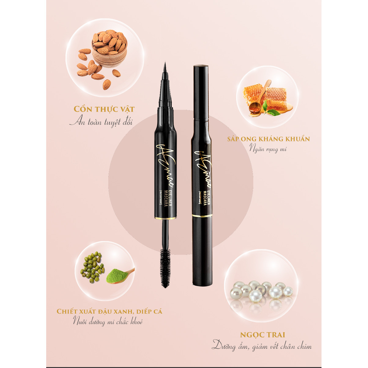 Chì Kẻ Mắt Và Mascara Tích Hợp Thông Minh 2 Trong 1 - AEMAC Mascara &amp; Eye Liner