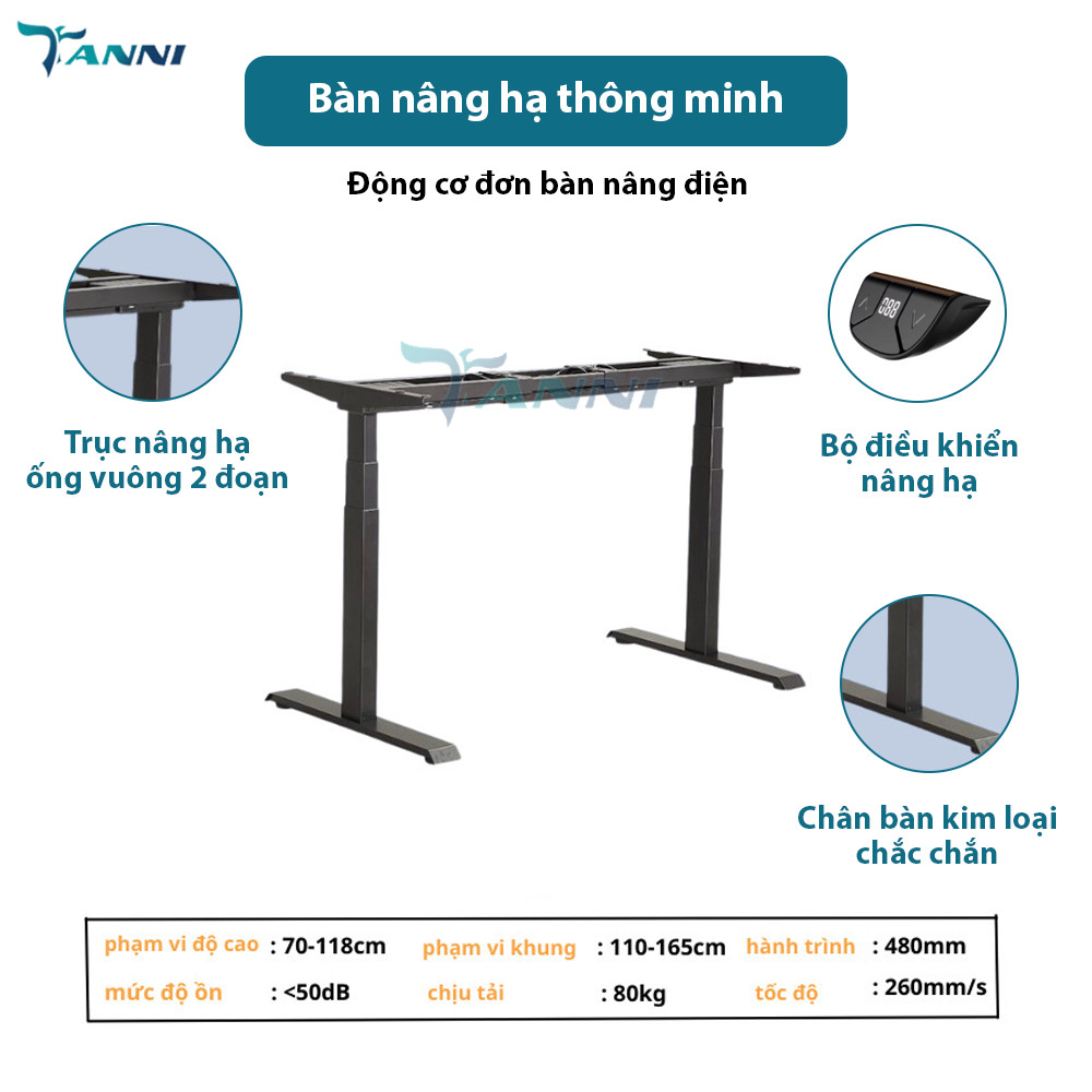 Bàn Công Thái Học Ergonomic Nâng Hạ Chiều Cao Tanni MG1 ,Bàn Nâng Hạ Tự Động Làm Việc Mọi Tư Thế Cao Cấp Nhập Khẩu