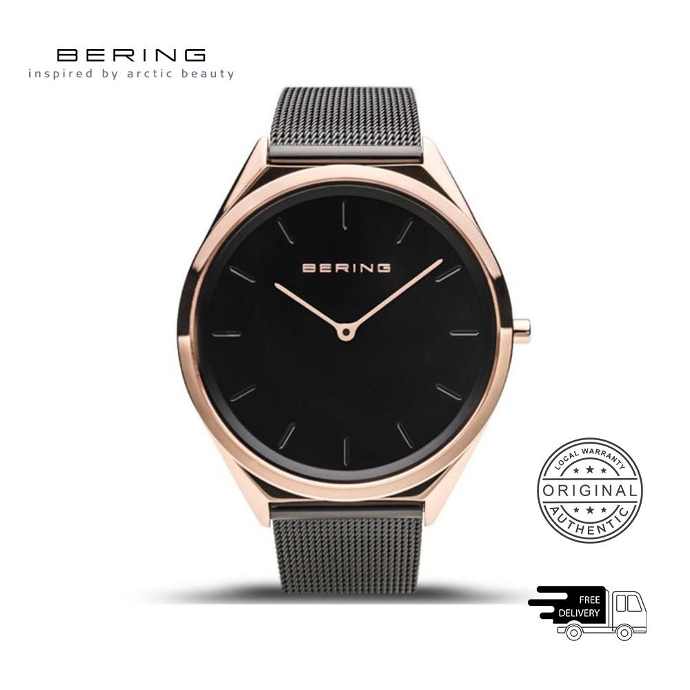 Đồng Hồ Unisex Bering Ultra Slim Polaris Màu Đen 17039-166