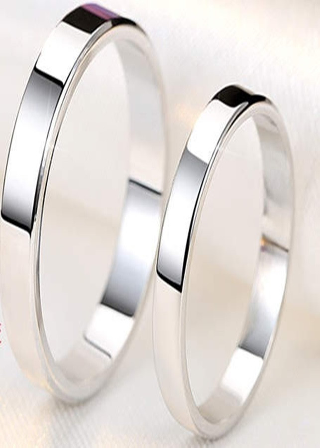 Nhẫn cặp inox trơn đơn giản NC131 không đen không phai