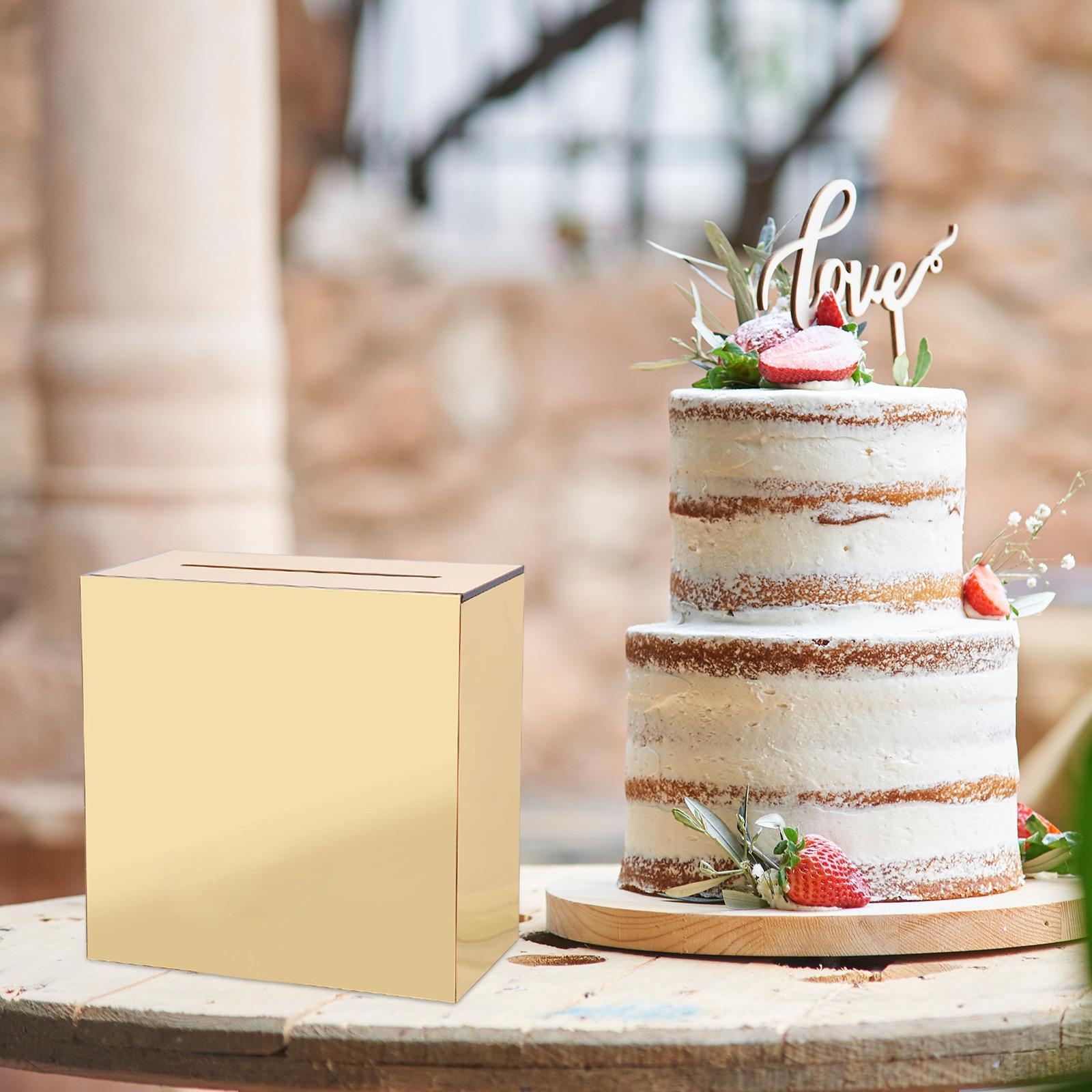 Box, Gift Box Holder, Elegant Centerpiece Money Box, Envelope Card box durable card Box for Ceremony Anniversary Bride, Birthday Graduation