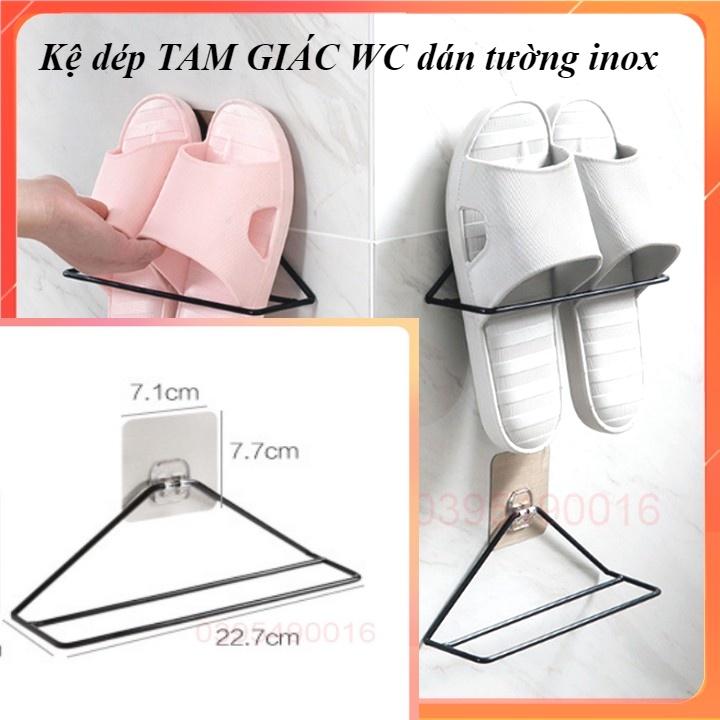 Giá tam giác treo dép nhà tắm hoặc dép đi trong nhà tiện lợi gọn gàng ĐA NĂNG CHỊU LỰC TỐT, siêu dính không cần khoan