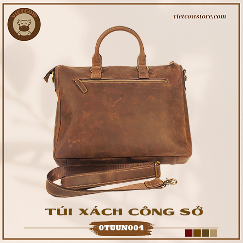 Túi Công Sở Da Bò Sáp, Túi Công Sở Thời Trang VietCow _0TXUN004