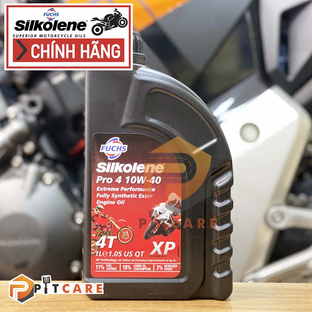 Nhớt Động Cơ Xe Máy Fuchs Silkolene 10W40 JASO MA2 API SM&SN 1 Lít