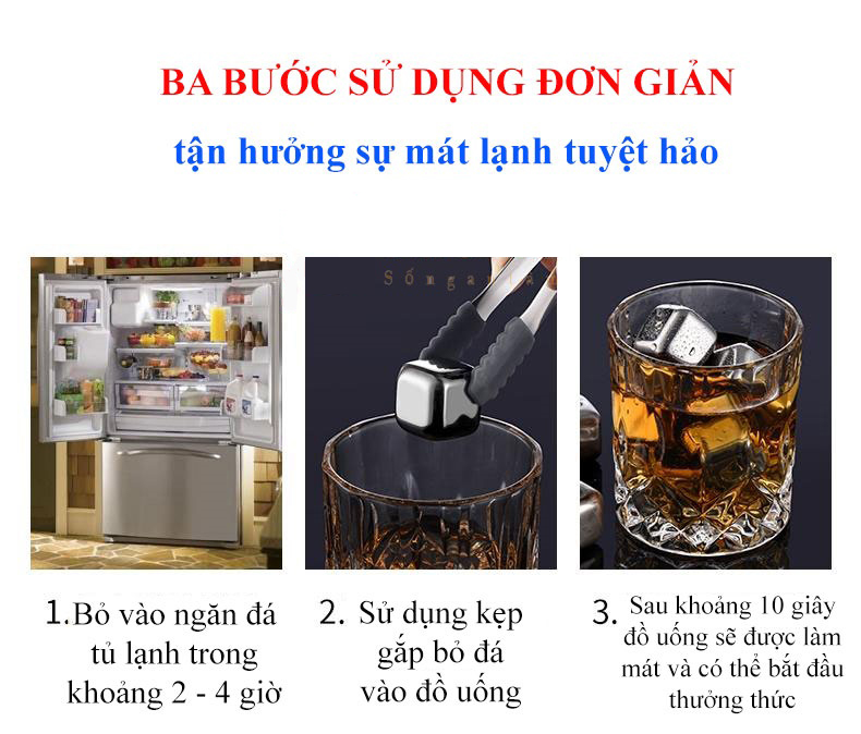 [CHÍNH HÃNG] Đá vĩnh cửu Proki inox 304 không tan hộp 8 viên chất liệu đạt chuẩn kiểm định an toàn, đá không tan, đá vĩnh cửu, đá lạnh inox vĩnh cửu, đá kim loại cao cấp 8 viên, đá lạnh tự nhiên vĩnh cửu an toàn sức khỏe