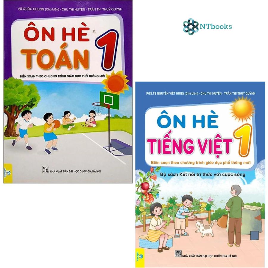 Combo 2 cuốn Sách Ôn hè Toán + Tiếng Việt 1 - Kết nối