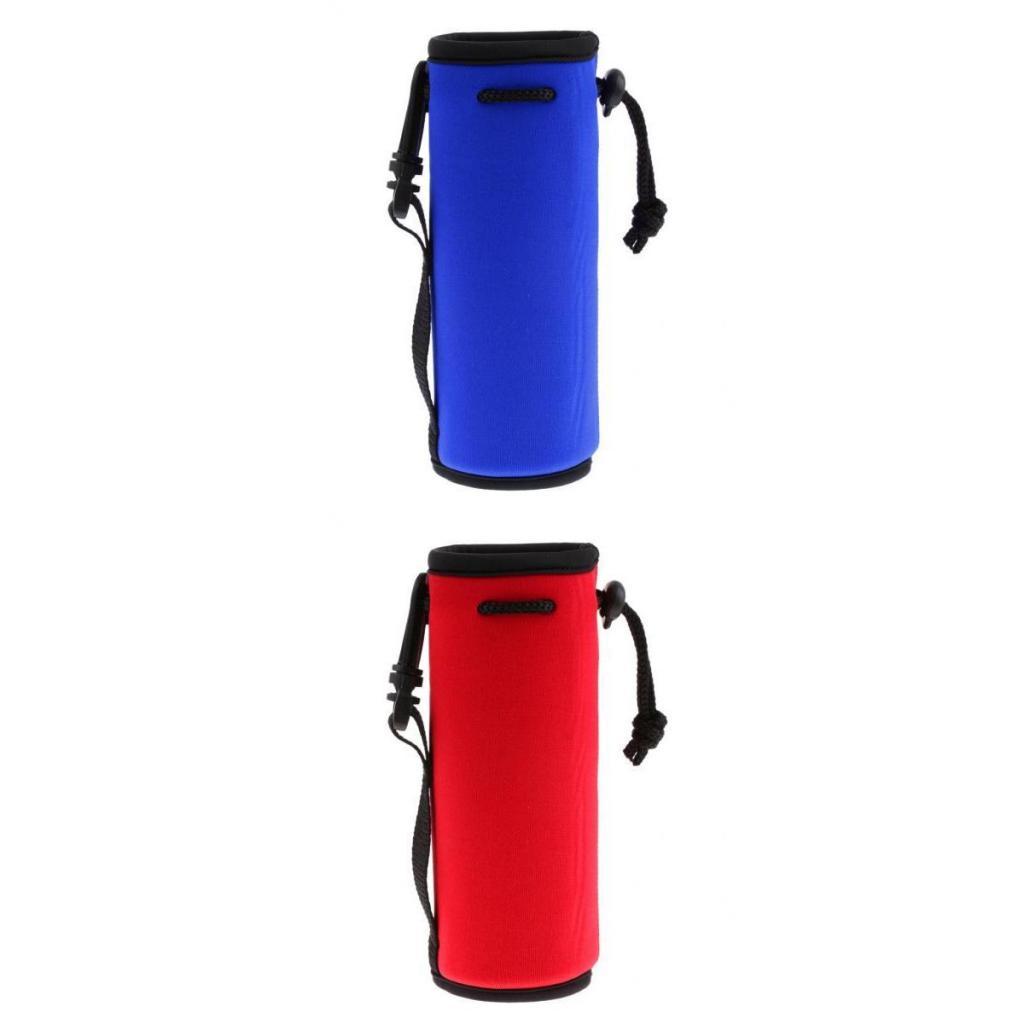 2x Neoprene Sport Water Bottle Holder Sleeve for Camping Hiking Backpacking