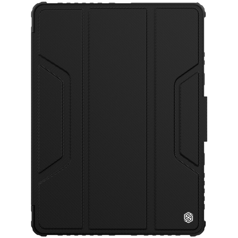 Bao da chống sốc bảo vệ camera cho iPad 10.2 / iPad 10.2 hiệu Nillkin Bumber Pro có ngăn đựng bút chống va đập, mặt lưng show Logo táo, cơ chế smartsleep, nắp bảo vệ Camera 1.1mm - hàng chính hãng