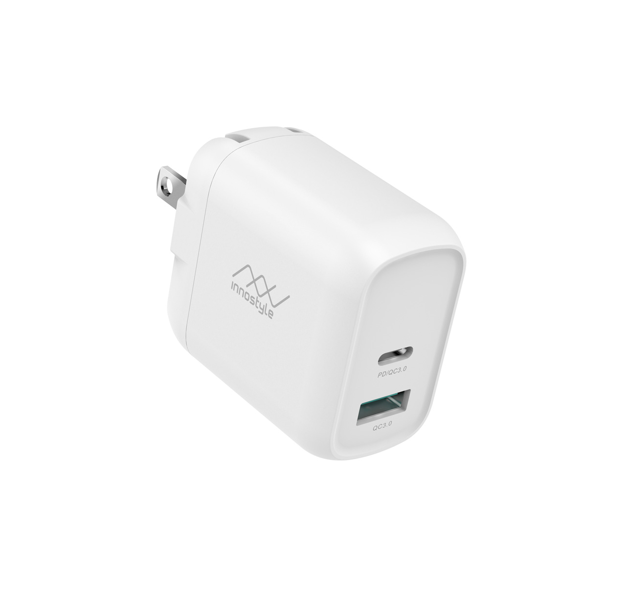 Adapter Sạc 2 Cổng 18W Innostyle Minigo Pro Dual Tích Hợp Cổng USB Type-C Hỗ Trợ Sạc Nhanh PD Power Delivery và Quick Charge QC 3.0 - Hàng Chính Hãng