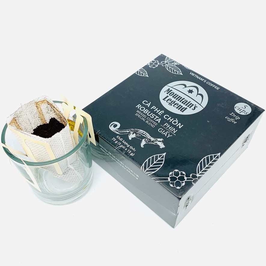 Cà phê chồn phin giấy Robusta Hộp 75 gam